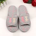 thumbnail image 1 of Pantuflas de tela gruesa de tres capas para interiores y exteriores, para parejas de gatos y gatitos, 1 of 5