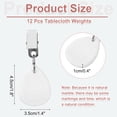 thumbnail image 2 of Uxcell 12Pcs Pesas para Mantel, Colgante de Mármol con Clip de Metal en Forma de Gota, Blanco, 2 of 6