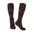 thumbnail image 4 of Fotbe Fishbone Rose print Women's Men's Novelty Crew Socks Cotton Socks Knee High Socks for Walking,Running,Nurses,Pregnancy, 4 of 9