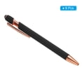 thumbnail image 3 of Bolígrafo Uxcell con punta de stylus, bolígrafo de metal, tinta negra, punta media de 1.0 mm, estilo 2, paquete de 12 en negro, 3 of 6