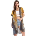 thumbnail image 2 of BZSMCE Women Creatively Westies in The Fall Foliage Print Beach Cover-ups Size:S-2XL, 2 of 7