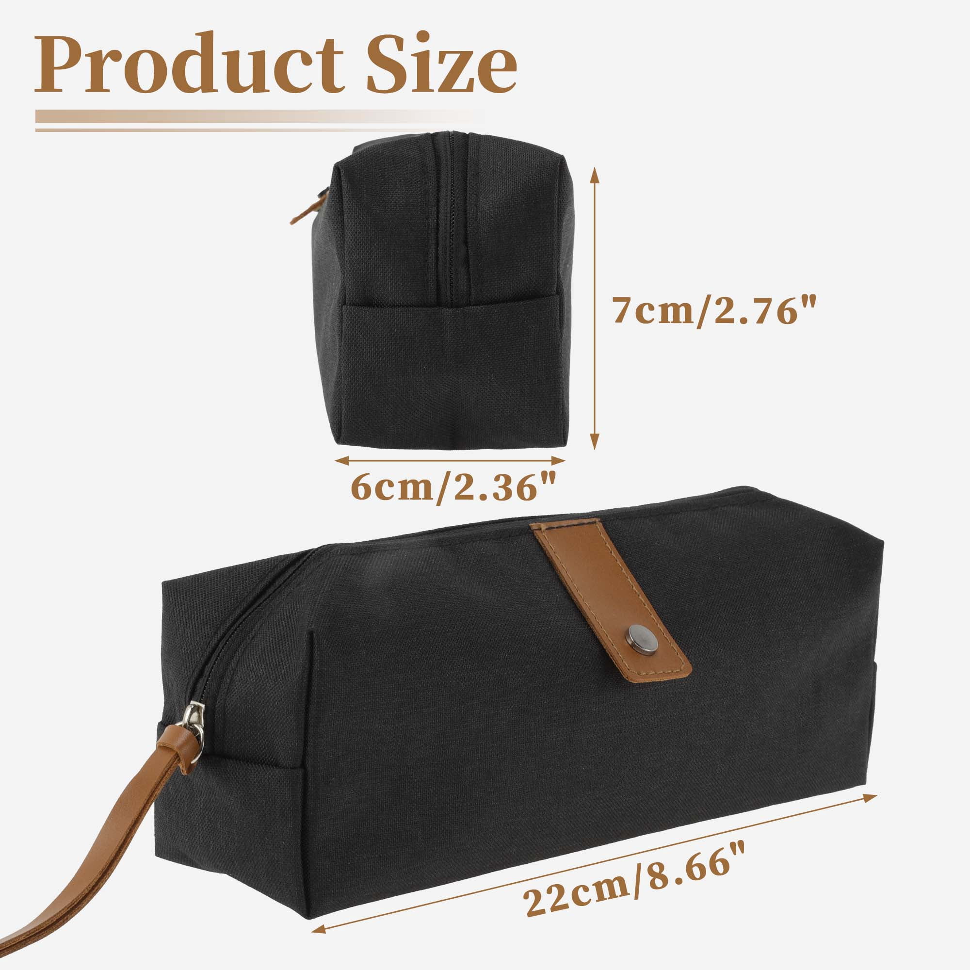 Unique Bargains Snowflake Oxford Style Pencil Pouch with Large Capacity Black