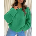 thumbnail image 7 of PRETTYGARDEN Women's Fall Oversized Sweaters Casual Crewneck Pullover Long Sleeve Fuzzy Chunky Knit Tops Blouse、, 7 of 7