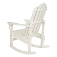 thumbnail image 3 of Pemberly Row Traditional Cedar Wood Adirondack Porch Rocker in White, 3 of 6