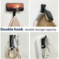thumbnail image 4 of Self Adhesive Hooks, Extra Sticky and Strong, Hanging up to 6KG, Heavy Duty Stick on, No-Nail Hook for Back of Door, Black, 4 Pack, 4 of 5