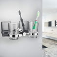 thumbnail image 5 of Portacepillos de dientes de acero inoxidable para montaje en pared, soporte para cepillos de dientes, almacenamiento dental para baño, soporte para cepillos de dientes, 5 of 5