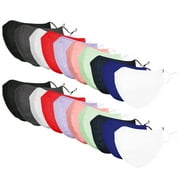 DALIX Cotton Face Mask Reuseable Washable in Assorted 5 Colors Made in USA - S-M Size 20 Pack