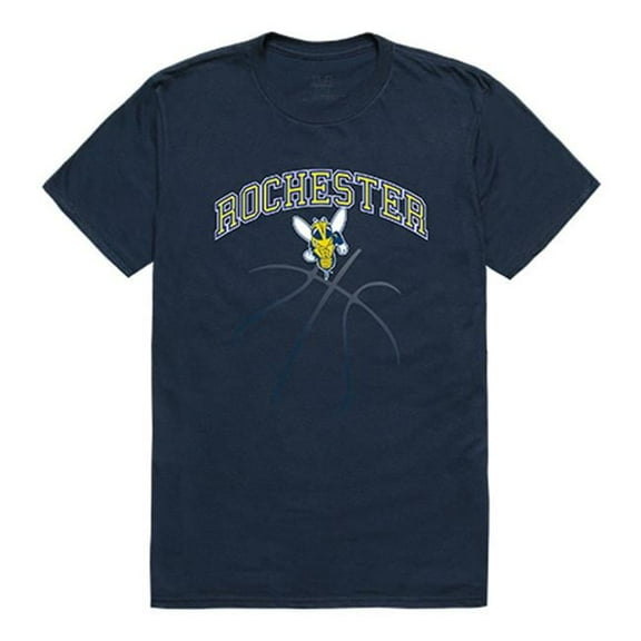 W Republic Apparel 510-146-BGT-02 Basketball Tee, University of Rochester, Navy - Medium