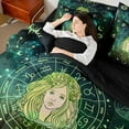 thumbnail image 4 of Castle Fairy Teens Astrology Horoscope 7pcs Bedding Comforter Set,Psychedelic Constellations Queen Bedding Sets Super Cozy,Starry Sky Queen Sheet Sets,Luxury Bedroom Decor, 4 of 8