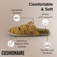 thumbnail image 3 of Cushionaire Benson Genuine Suede Clogs for Women – Adjustable Buckle Sandal with Memory Foam CHESTNUT 6.5, 3 of 10
