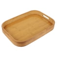 thumbnail image 1 of 1Pc Bamboo Tray Practical Food Serving Tray Household Snack Dessert Storage Tray, 1 of 8