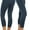 Charcoal, variant on Womens Capri Length Wide Waistband Seamless Lightweight Stretch Leggings
