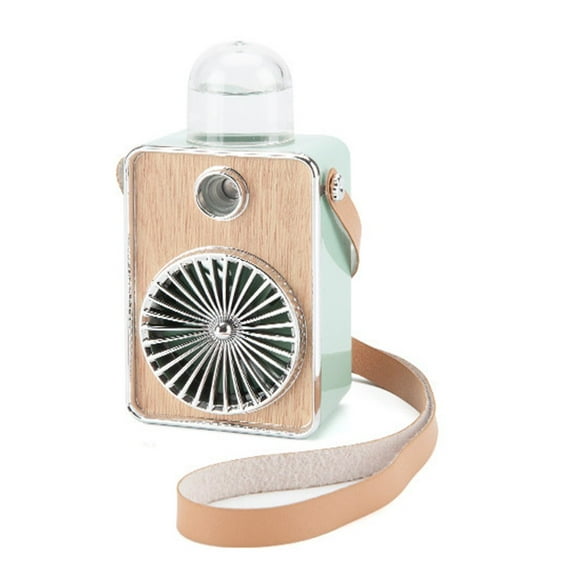 900mAh Misting Fan Retro Adjustable 3-speed USB Rechargeable Mini Fan for Outdoor