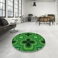 thumbnail image 3 of Ahgly Company Indoor Rectangle Patterned Deep Emerald Green Area Rugs, 2' x 5', 3 of 6