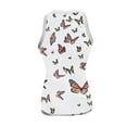 thumbnail image 5 of HAPIMO Women's Summer Tank Tops O-Neck Blouse Strappy Flared Camisole Sleeveless Shirts for Girls Plaid/Red Lip/Cow Print Tops Casual Loose Fit Camis Vest Savings White XXXL, 5 of 6