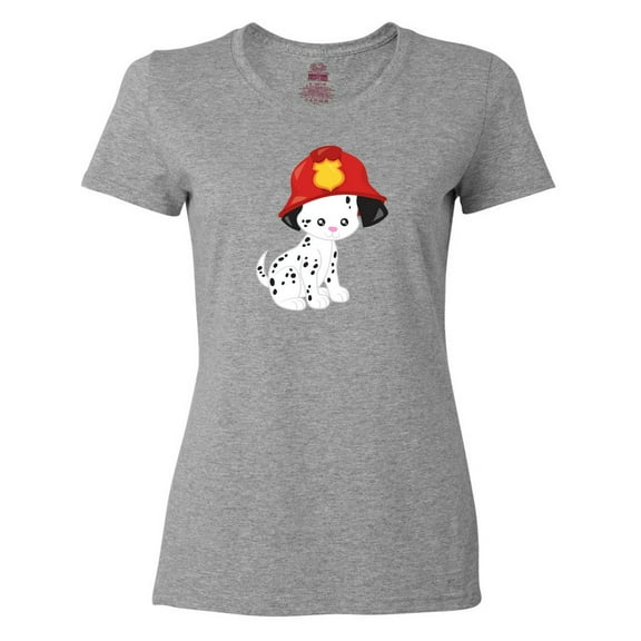 Inktastic Fireman Dog, Cute Dog, Puppy, Doggo, Dalmatian Women's T-Shirt