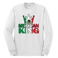 thumbnail image 2 of Wild Bobby Mexican King Latin Pride Men Long Sleeve Shirt, White, Small, 2 of 5