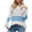 Sky Blue, variant on IROINNID Womens Sweater Round Neckline Pullover Sweater Stripes Comfy Mid-Length Long Sleeve Matching Tops Blouse Knitted Sweater