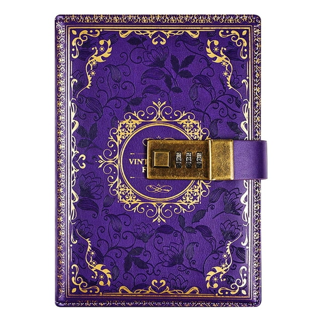 Maplenight Vintage Password Diary Notebook Lockable Journal Notebook B6 Size Student Stationery for Personal Use