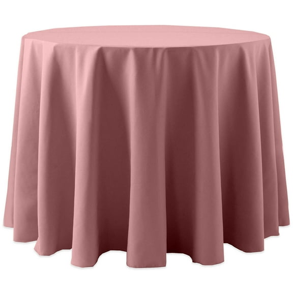 Ultimate Textile Cotton-feel 114-Inch Round Tablecloth Dusty Rose Light Pink