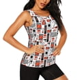 thumbnail image 2 of Balery Modern Life Camiseta sin mangas estampada ligera para mujer, tops de entrenamiento sin mangas, camisetas de yoga transpirables de secado rápido.-Small, 2 of 7