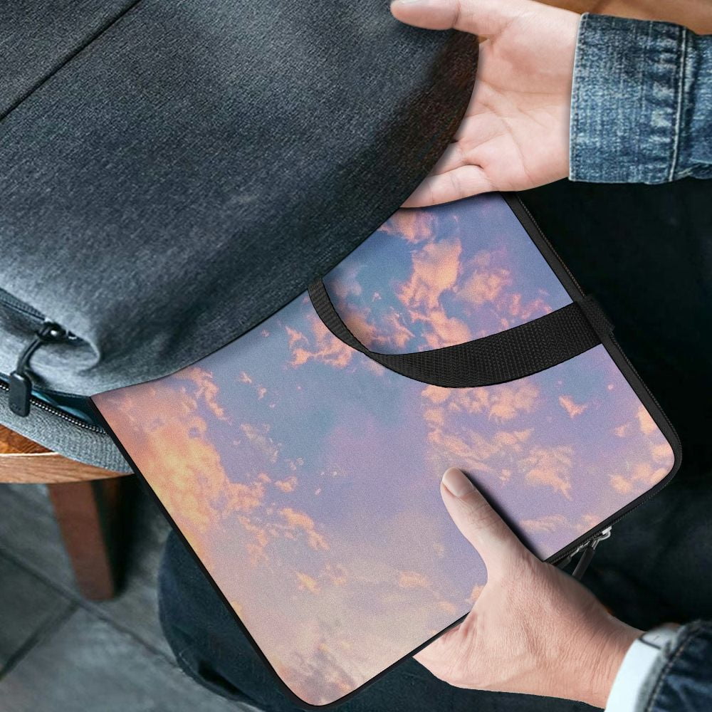 JRXY Trees Clouds Sky Laptop Bag Diving Fabric Computer Protective Handle Case 15inch