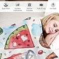 thumbnail image 3 of Shiartex 4th of July Patriotic Blanket Boy Girl Gift, Independence Day Flannel Bed Blankets，softness and comfort White, 3 of 6