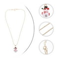 thumbnail image 3 of 2Pcs Mode Collier en Alliage de Noël Bonhomme de Neige Forme Collier Partie Bijoux, 3 of 7