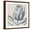 Brown Frame, variant on Art.com Indigo Floral on Linen IV Art Print by Vision Studio, 16" x 16"