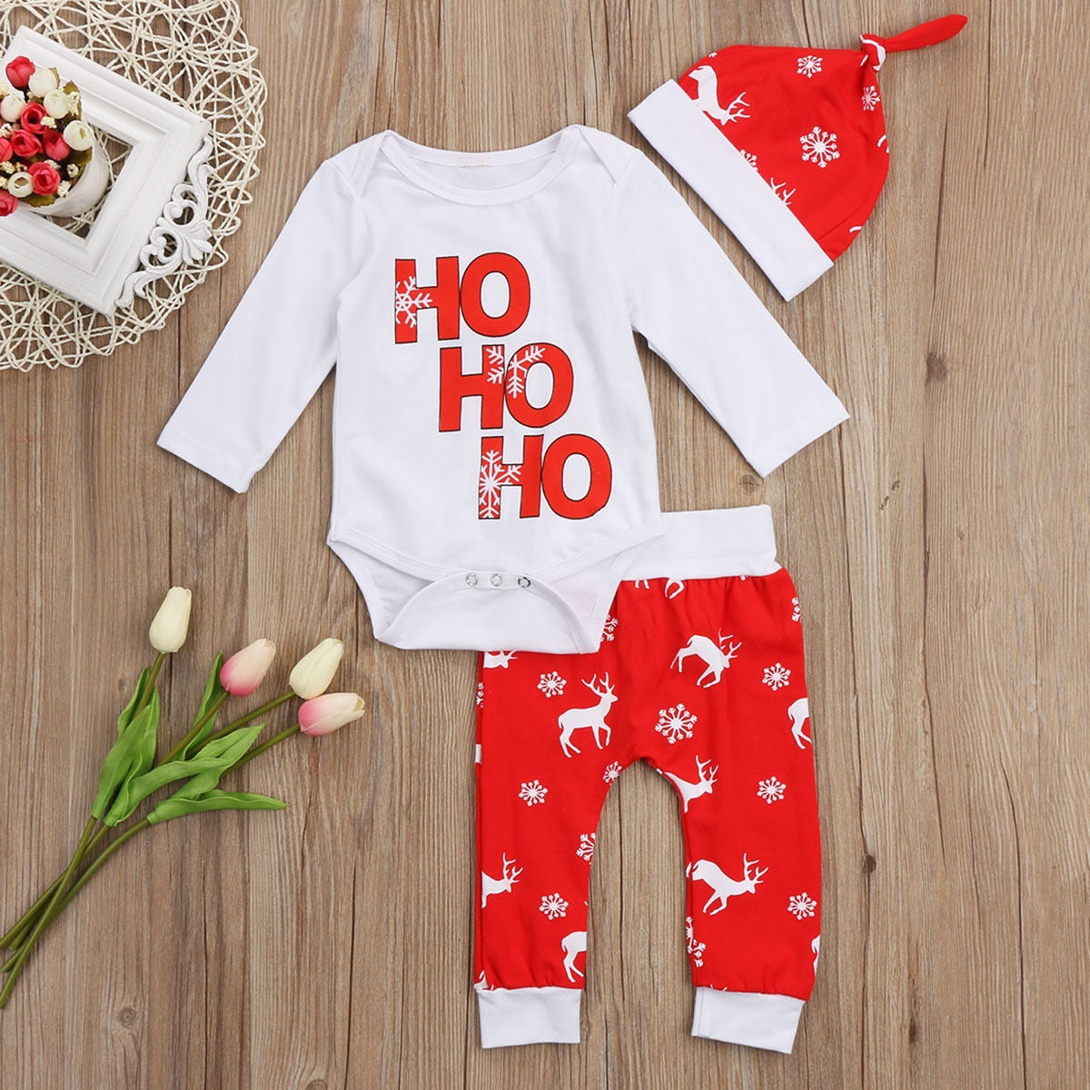 Christmas Gold Snowflake New Parents Top Baby Bodysuit