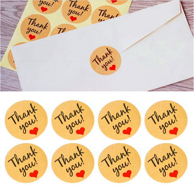 FENGGUIQU 50Ud Stickers Adhesivos Beige Para En Regalos Y Manualidades