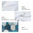 thumbnail image 2 of Yayeee Kitchen Hanging Hand Towels Set of 2 with Loop Bathroom Absorbent Tie Towel, Dark Blue Hexagon Patterns, 2 of 7