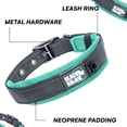 thumbnail image 6 of Black Rhino Dog Collar for Large Dogs - Adjustable Reflective Heavy Duty Collar with Ultra-Soft Neoprene Padding - Weatherproof, Durable, and Comfortable - Ideal for Active Dogs - Aqua and Gray, 6 of 7