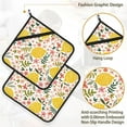 thumbnail image 4 of PRIYAL Retro Groovy Flower Bee Honeycomb Pot Holder Set of 2,Heat Resistant Potholders Oven Hot Pads for Kitchen Cooking Baking BBQ, 4 of 14