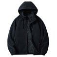 thumbnail image 2 of LTTVQM Womens Warm Sherpa‑Lined Fleece Hoodie Jacket Zip Drawstring Hood Soft Cozy Daily Outdoor Outerwear Tops, 2 of 8