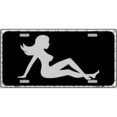 Patriotic Mud Flap Girl - Mud Flap Girl Sillouette Metal License Plate