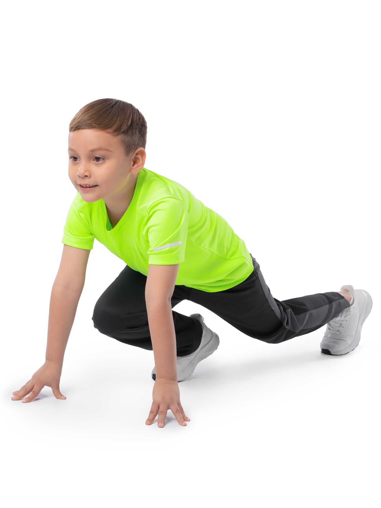 Athletic Works Boy's Short Sleeve Core Active T-Shirt 2-Pack, Sizes 4-18 & Husky