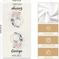 thumbnail image 2 of Custom Kitchen Towel, Spring Bird Personalized Dish Towels Tea Towel | Family Name Hand Towel | Kitchen Decor | Housewarming Gift Monogram Dishcloth Wedding Gift (Floral 13), 2 of 6