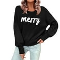 thumbnail image 2 of Sweaters for Women 2025 Christmas Merry Fall Winter Long Sleeve Crewneck Festive Jumper Top Womens Pullover Sweaters, 2 of 8