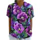 thumbnail image 1 of Blusas de Manga Corta para las Mujeres Cuello de Muñeca Lindo Lino Algodón, Impreso Suelto Camiseta para el Uso Casual, Diario Y de Verano, 1 of 4