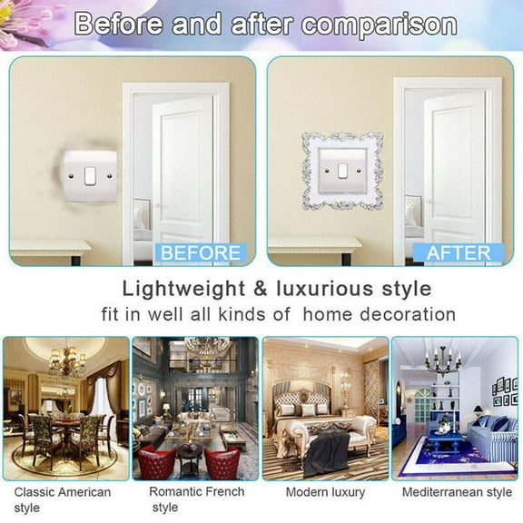 Resin Light Switch Surround Socket Finger Plate Panel Covers Ele Home Decor