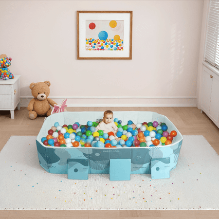 Foldable Ball Pit for Toddlers, 89in Ocean Ball Pool, Play Pit Gift for Kids for Indoor Outdoor, Green