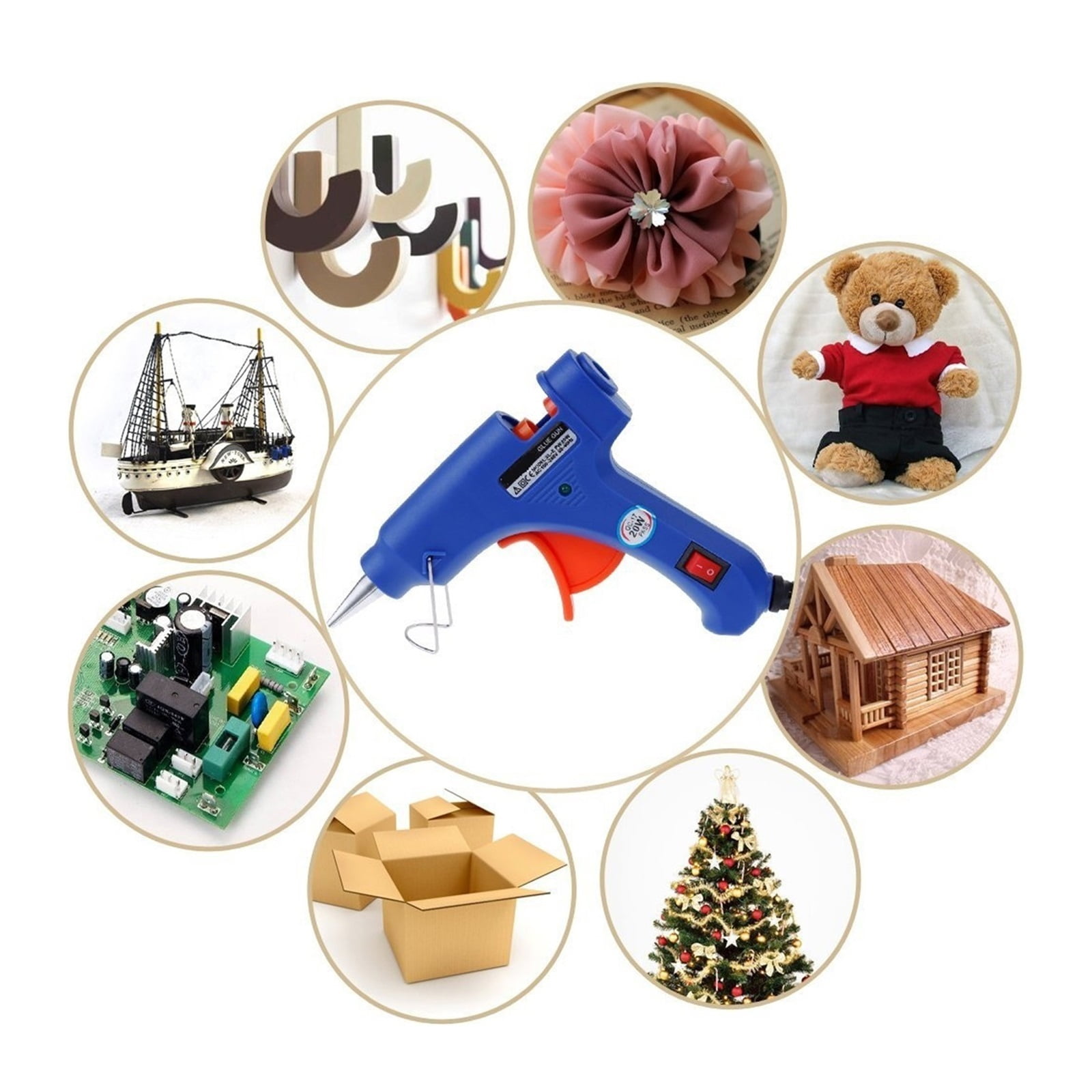 Hot Melt Glue Gun With 7mm*100m Glue Sticks 20W Electric Mini Household Heat Temperature Thermo Tool For Home DIY, Christmas Gifts, Crafts ,Effortless Crafting