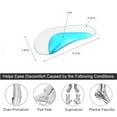 thumbnail image 2 of 3 Pairs Arch Support Shoe Insoles for Flat Feet, Gel Arch Inserts for Plantar Fasciitis, Adhesive Arch Pad - style:style1, 2 of 5