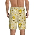 thumbnail image 3 of Kdxio Cute Bee Gnomes Print Mens Sleep Shorts Bottoms Soft Comfy Pajama Wear Pants with Drawstring Pockets, 3 of 7