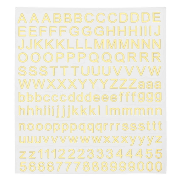 Alphabet Letters Number Resin Stickers 3D A to Z 1 to 9 Gold Mini Metallic Alloy Sticker for Resin Nail