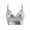 Silver, variant on Women Bra Straps Pure Color PU Fabric Corset Bandeau Small Vest For Fashion Silver