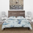 thumbnail image 2 of Designart 'Indigold Watercolor Flower III' Cottage Duvet Cover Set, 2 of 4