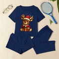thumbnail image 2 of Dianli 3 Piece Pajama Set Loungewear Women's Short Sleeve Top Shorts And Pants Set Comfortable Cotton Blend Soft Breathable Casual Homewear Sleepwear Gift Set, 2 of 9