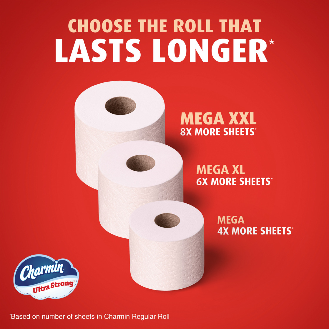 Charmin Ultra Strong Toilet Paper, 16 Mega XL Rolls, 330 Sheets photo 7